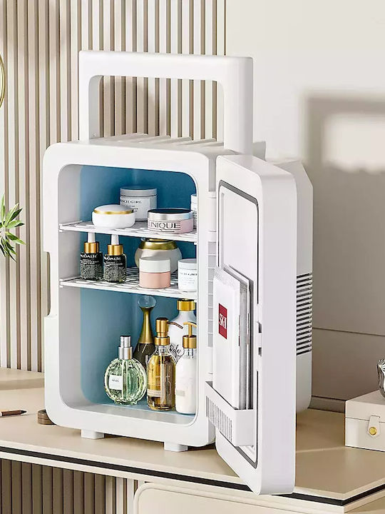 Kosmetik-Kühlschrank 10lt Mit Regal & Heizfunktion Silber