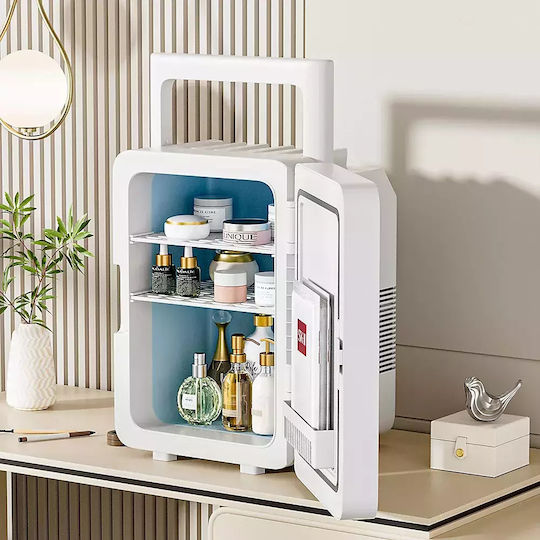 Cosmetic Refrigerator 10lt With Shelf And Heating Function Silver