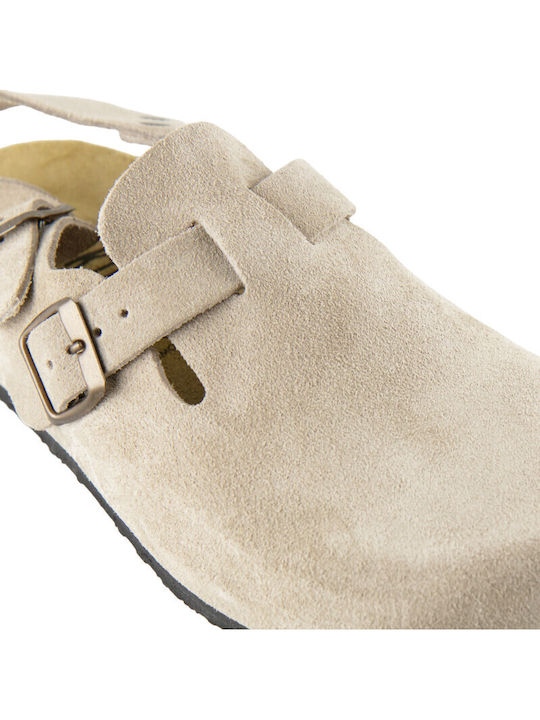 Afelpado Anatomical Leather Women's Slippers Beige