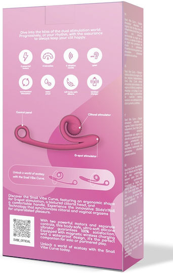 Snail Vibe Curve Δονητής G-Spot με Απομακρυσμένο Έλεγχο 24cm Λιλά