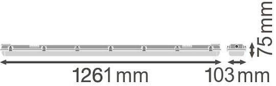 Lumină Etanșă 1200mm 2xlamp Vid Ip65 Ik08