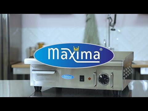 Maxima Πλατώ Ψησίματος Χάλυβα 2kW με Λεία Πλάκα