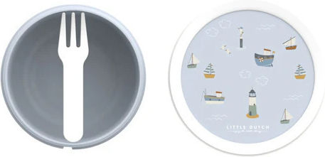 Little Dutch Feeding Set Sailors Bay made of Plastic Light Blue 2pcs