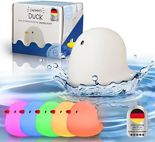 Mega Light Swimmy Duck, Φωτιστικό Αδιάβροχο με Εναλλαγές Χρωματισμών Παπάκια Μπάνιου