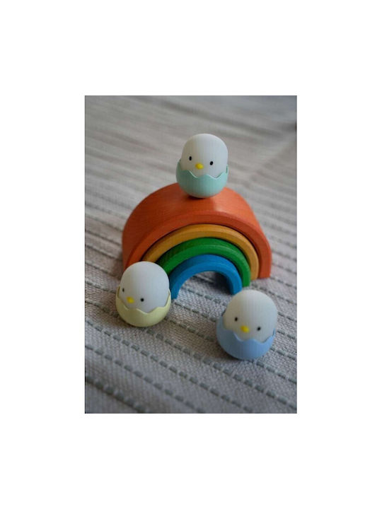 Mega Light Φωτάκι Νυκτός LED Baby Eggy 3τμχ Ρεύματος Πολύχρωμo Θερμό
