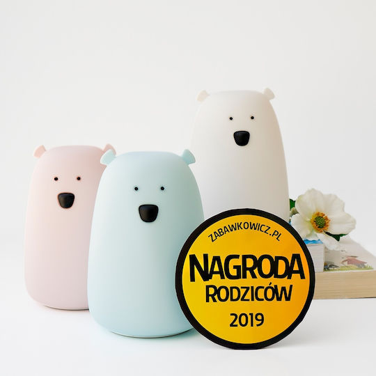 Rabbit & Friends Φωτάκι Νυκτός Bear Μπαταρίας Λευκό