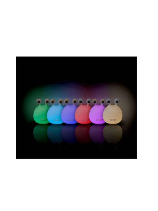 Mega Light Φωτάκι Νυκτός LED Momo Moon USB Λευκό Θερμό