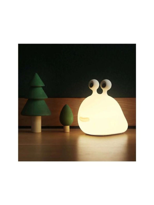Mega Light Φωτάκι Νυκτός LED Momo Moon USB Λευκό Θερμό