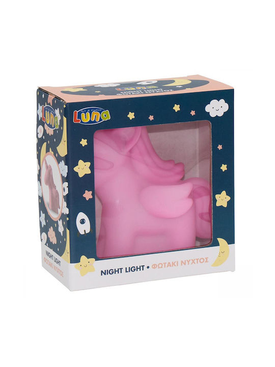 Luna Luna Nursery Night Light LED Unicorn Battery Pink