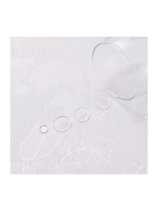 Tablecloth Stain Resistant Smiry Waterproof Washable White 140x140cm