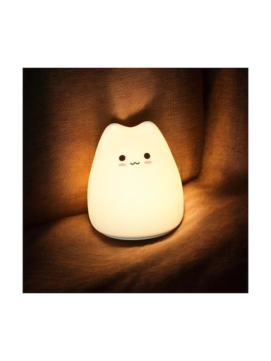 Winkee Winkee LED Nursery Night Light Table Lamp Kitten Power White Warm
