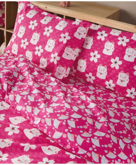 Kentia Kids Duvet Single Maneki Pink 160x240cm Kentia Kids Duvet Single Maneki Pink 160x240cm
