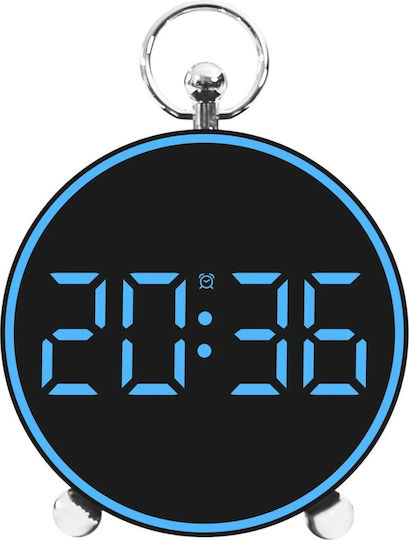 Tisch-Digitaluhr mit Wecker Blau D6M8DWYBM