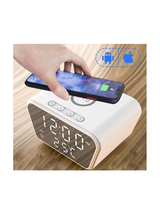 Tabletop Digital Clock with Alarm Clock White DLM8DWYBM