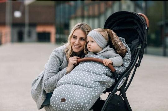 FreeOn Dots Ποδόσακος Καροτσιού Αδιάβροχος Μπλε με Fleece Επένδυση 100x55εκ.
