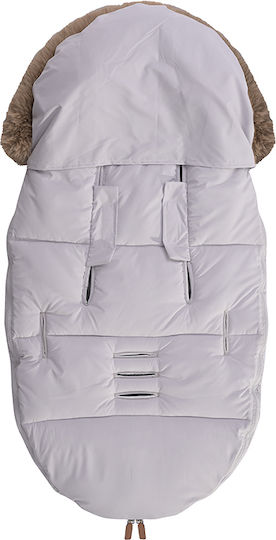 Lorelli Thermo Luxe Ποδόσακος Καροτσιού Αδιάβροχος Γκρι με Fleece Επένδυση 88x46εκ.