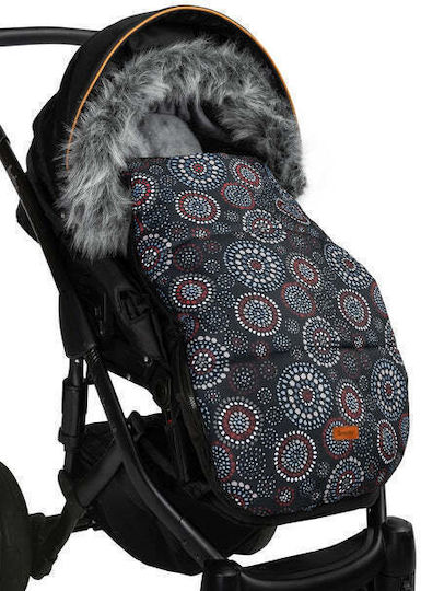 Sensillo Olaf Universal Husa Pentru Cărucior Impermeabilă Neagră Cu Căptușeală Fleece 100x45cm
