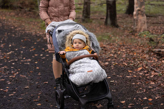 Sensillo Olaf Universal Husa Pentru Cărucior Impermeabilă Neagră Cu Căptușeală Fleece 100x45cm
