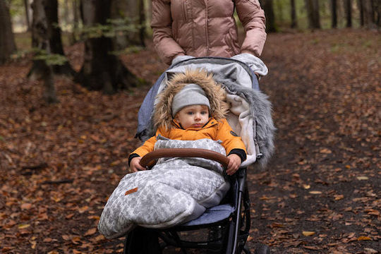 Sensillo Olaf Universal Husa Pentru Cărucior Impermeabilă Neagră Cu Căptușeală Fleece 100x45cm