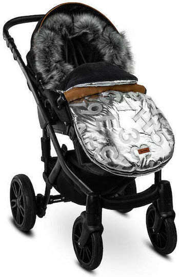 Sensillo Aspen Universal Waterproof Stroller Footmuff Gray with Fleece Lining 95x45cm