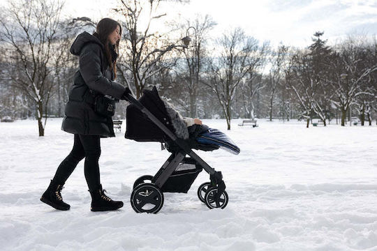 Sensillo Aspen Universal Waterproof Stroller Footmuff Gray with Fleece Lining 95x45cm