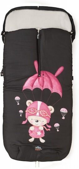Interbaby Paracaidista Universal Stroller Footmuff with Velvet Lining 105x46cm Rosa