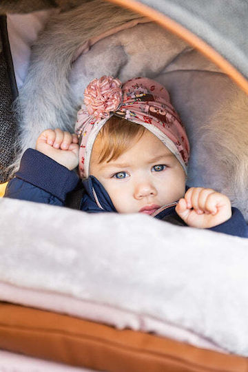 Sensillo Indiana Stroller Footmuff Pink with Fleece Lining 100x50cm
