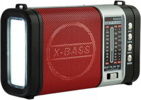 Waxiba XB-771 Φορητό Ραδιόφωνο Επαναφορτιζόμενο με USB Κόκκινο