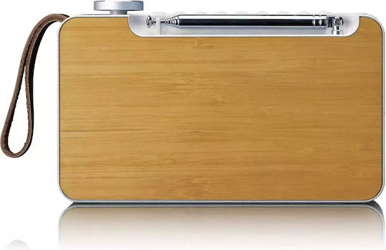 Lenco PDR-040 Bamboo DAB+ mit Bluetooth Gray