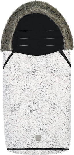 Kikka Boo Trendy Memphis Waterproof Stroller Footmuff with Fleece Lining 98x40cm White