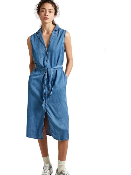 Pepe Jeans Maggie Γυναικείο Φόρεμα Παραλίας Μπλε
