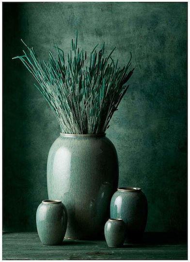 Oz Decorative Vase Petrol Blue 13x13x20cm
