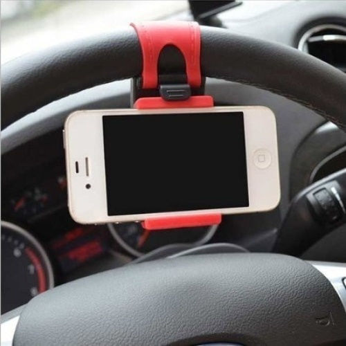Suport Auto pentru Telefon cu cârlige reglabile Roșie
