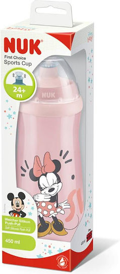Nuk Sports Cup Minnie Educational Sippy Cup Plastic Pink for 24m+m+ 450ml