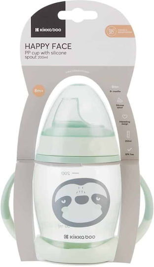 Kikka Boo Educational Sippy Cup Silicone with Handles Green for 8m+m+ 200ml