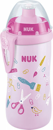 Nuk Junior Cup Lid Push Pull Educational Sippy Cup Plastic Pink PINK SCISSORS for 36m+m+ 300ml 10.255.408