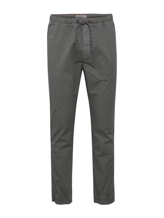Trousers Chino Elastic in Baggy Line Gray