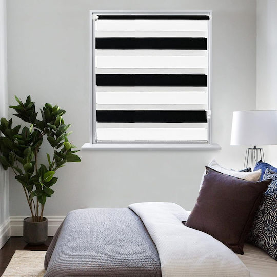 Eurohome Rolete Geam Semi-Blackout Dublu P120xÎ150cm Alb