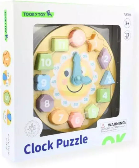 Wooden Kids Peg Puzzle Pastel 13pcs Tooky Toys