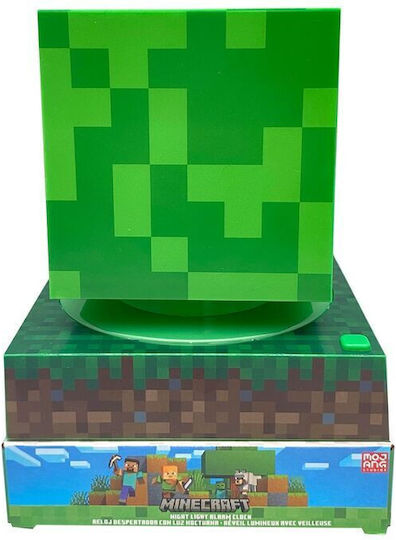 Kids Licensing Minecraft Desktop Clock Green