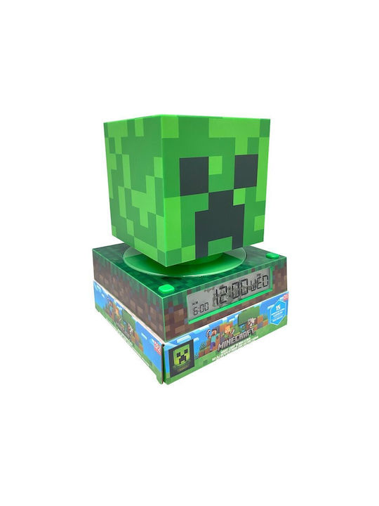 Kids Licensing Επιτραπέζιο Ρολόι Minecraft Πράσινο