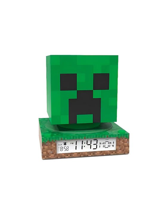 Kids Licensing Επιτραπέζιο Ρολόι Minecraft Πράσινο