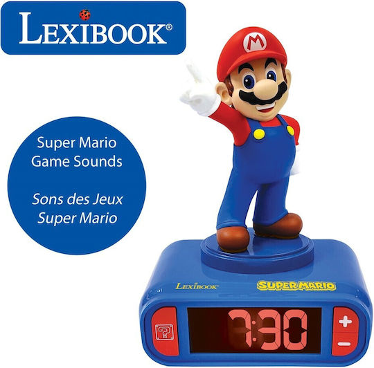 Lexibook Επιτραπέζιο Ρολόι Super Mario Bros Μπλε