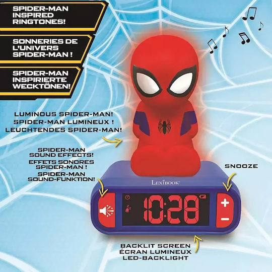 Lexibook Επιτραπέζιο Ρολόι Spiderman