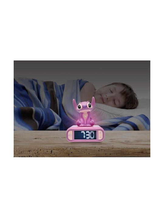 Desktop Clock Disney Stitch Angel 3D with Night Light RL800D1