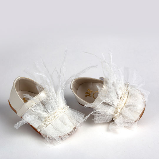 Ever Kid White Baptism Soft Sole Pumps