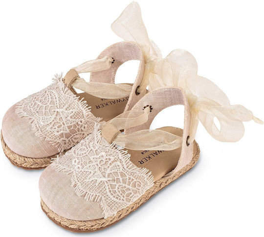 Babywalker White Baptism Fabric Espadrilles