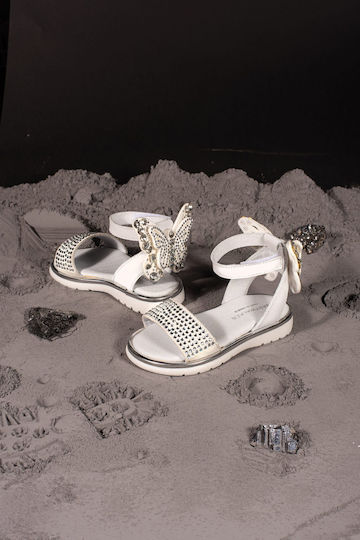 Babywalker Pantofi De Botez Din Piele Sandale Albi