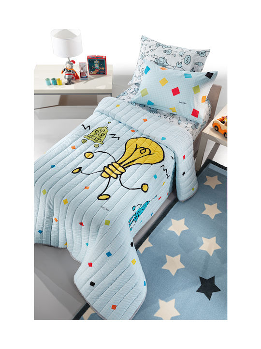 Saint Clair Kids Quilt Single Bright Light Blue 160x230cm 1714030120004