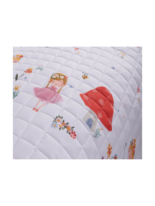 Nef-Nef Homeware Kids Quilt Single Fairy World White 180x240cm